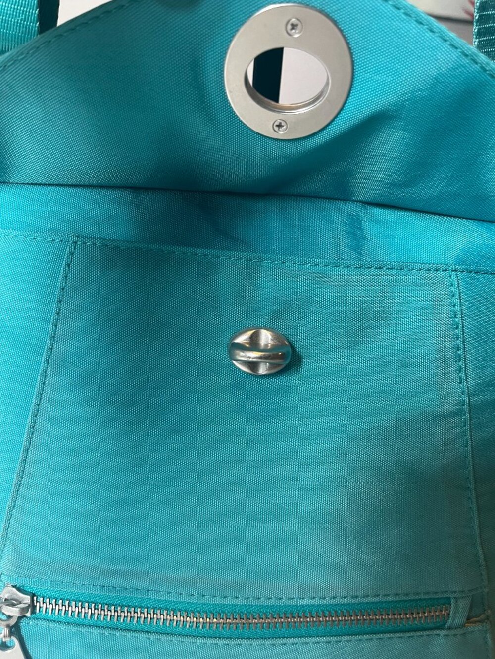 Baggallini Teal Nylon Convertible Shoulder Crossbody Bag - Picture 3 of 13